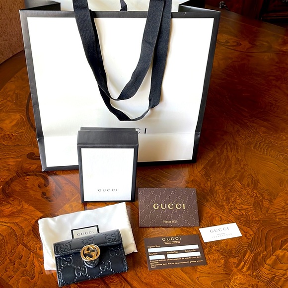 Gucci Icon Signature Key Case Black - Picture 2 of 7